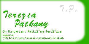 terezia patkany business card